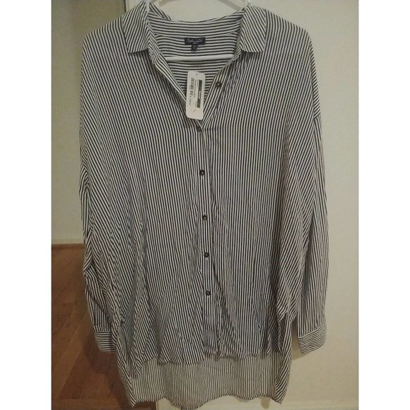 Splendid Tops - Women's Splendid Oxford Striped Button Up Shirt Size Small NWT $128